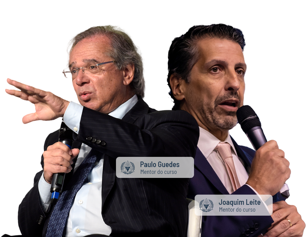 Imagem: Mentores do curso Economia Verde - Paulo Guedes e Joaquim Leite